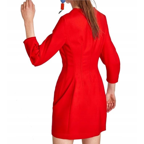 Zara Tulip Dress with 3/4 Sleeves Size Medium - Picture 5 of 13